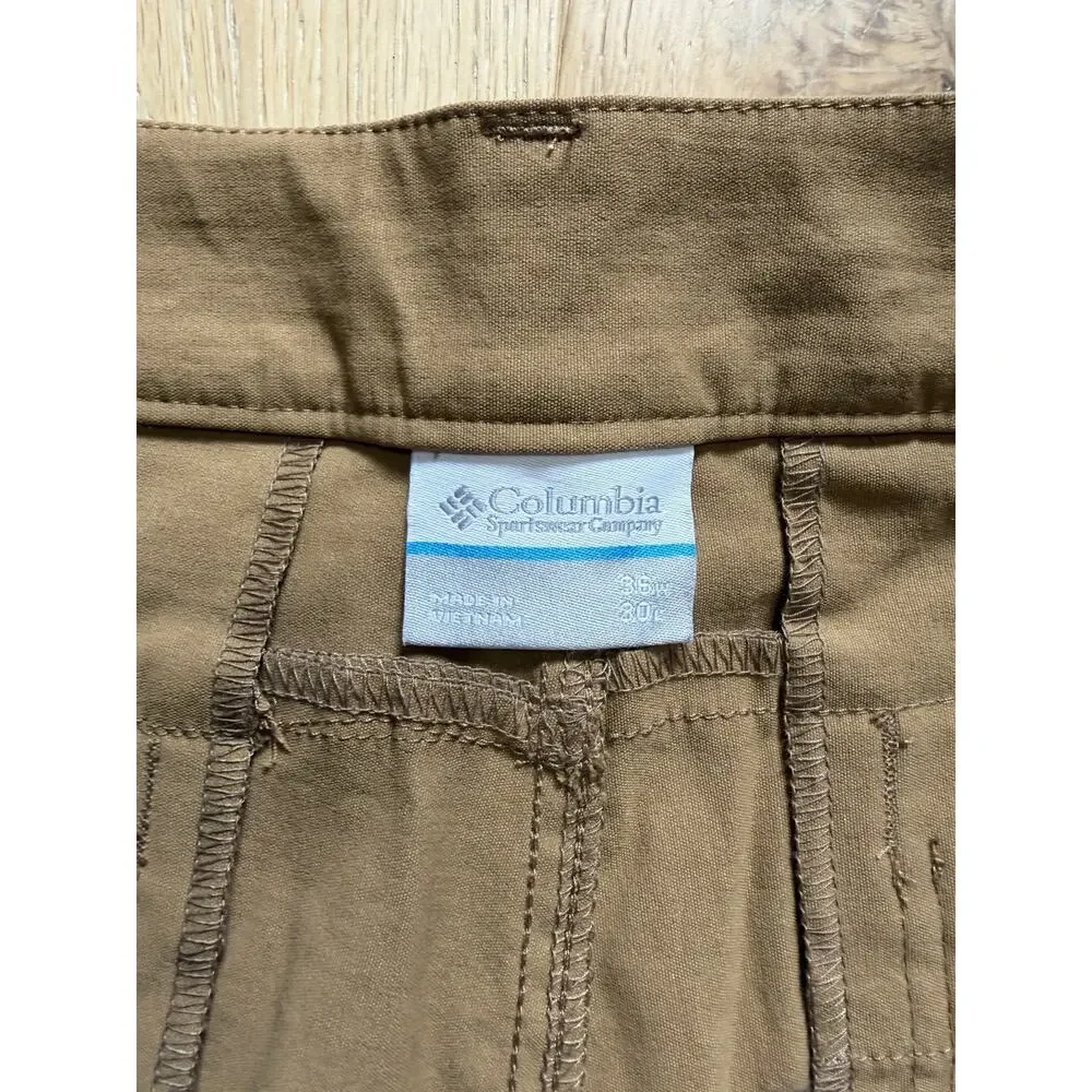 NWT Columbia Pants Men's 36x30 Khaki Brown Causal Hiking Athleisure Utility